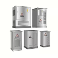 Industrial Electrical Distribution Equipment Metal Boxes With Safety Warning Signs And Various Sizes