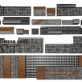 Decorative Wall Panels With Stone Texture And Wooden Accents For Interior Design