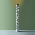 Modern Standing Floor Lamp With Perforated Pattern And Warm Illumination 3d model