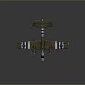Vintage Fighter Aircraft With Green Fuselage Twin Engine Design And Royal Air Force Roundels