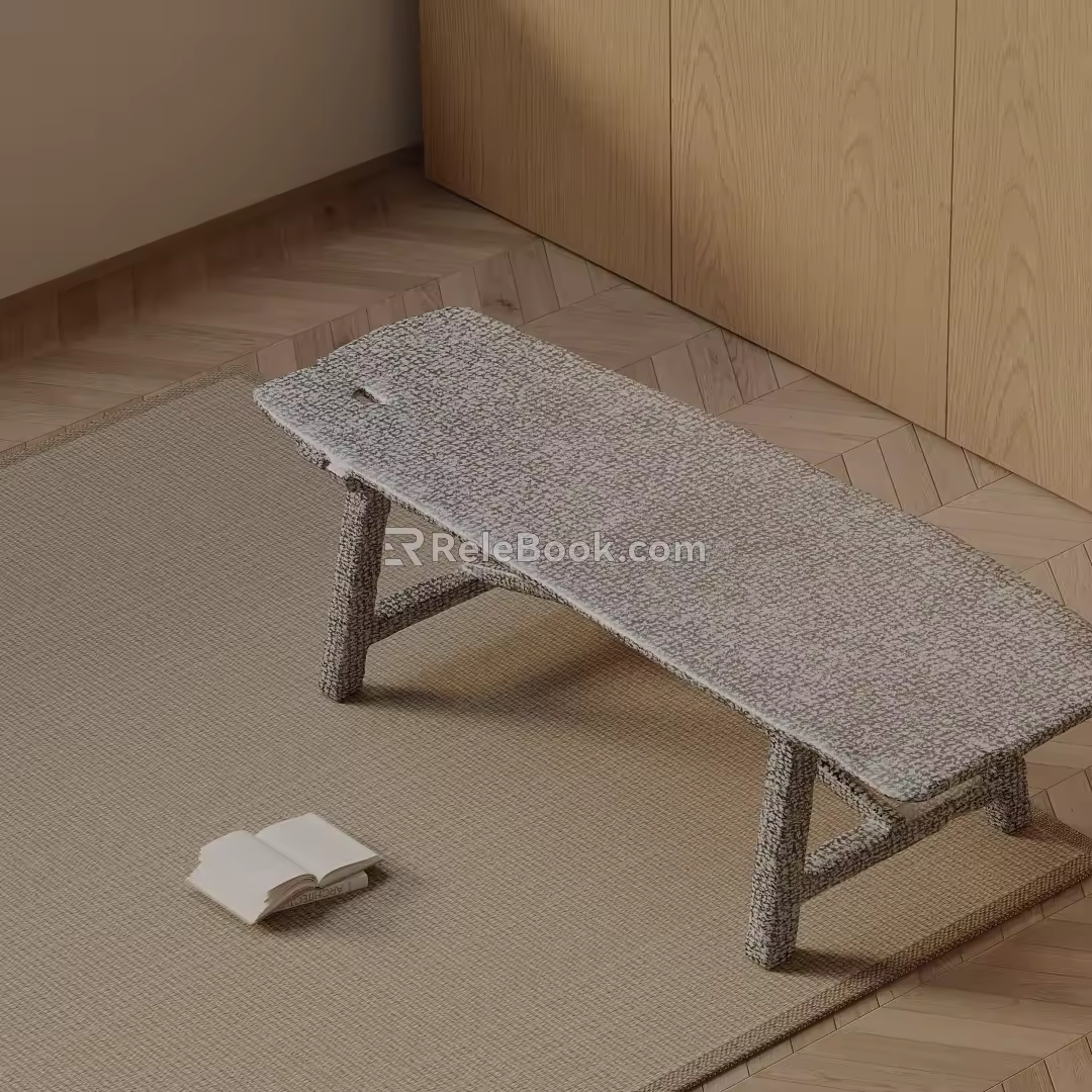 Modern shoe changing stool 3d model
