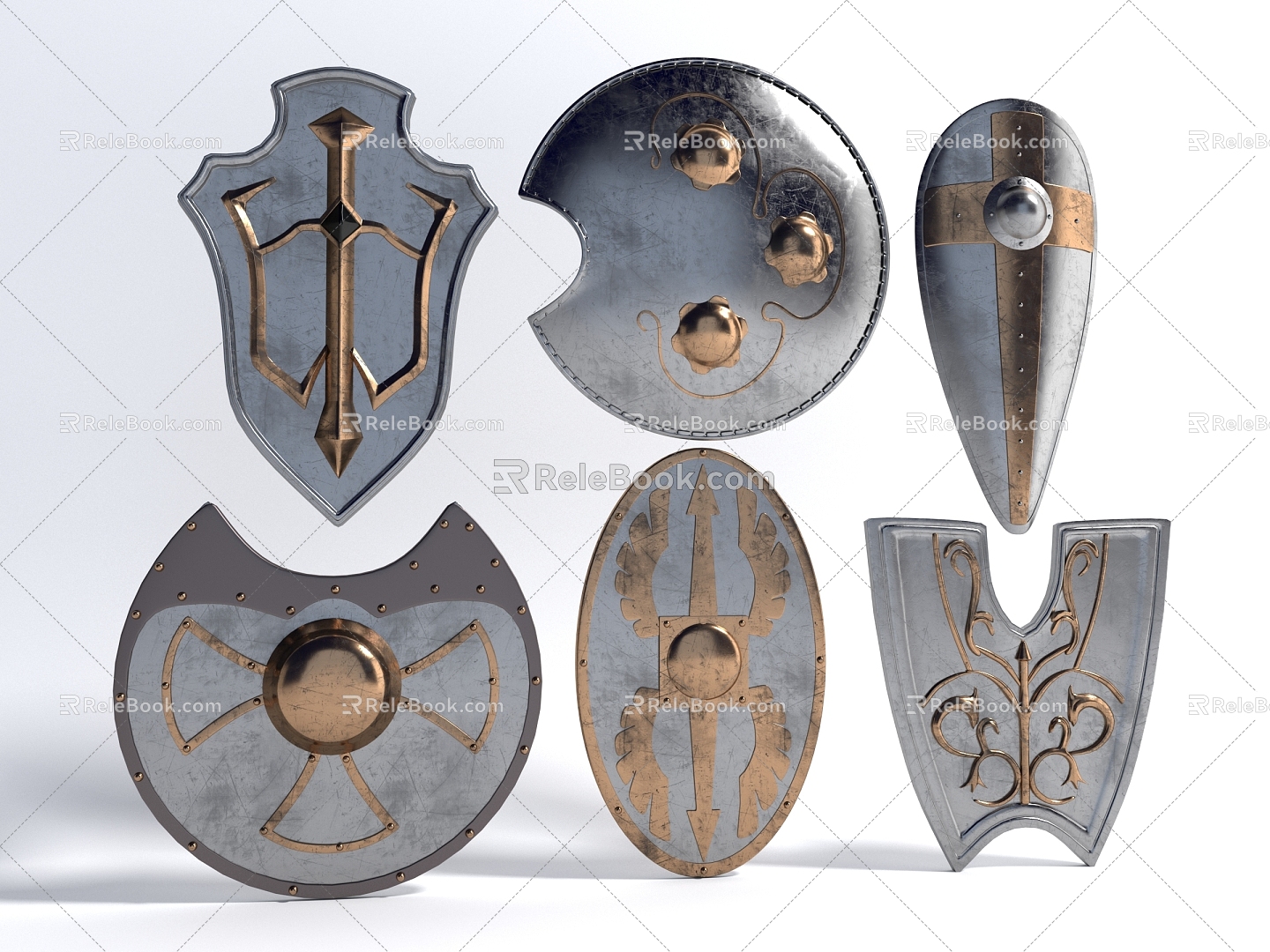 Modern Shield Wall Decoration Shield 3d model