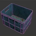 Blue Plastic Storage Bin as a Practical Household Item for Home Organization and Storage 3d model