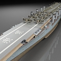 Old-fashioned aircraft carrier aircraft carrier aircraft aircraft warship 3d model