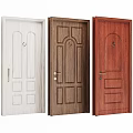 Hinged Doors In Multiple Colors With Decorative And Simple Panel Designs 3d model