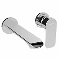 Stylish Modern Chrome Faucet Featuring Sleek Surface And Wall Mounted Design