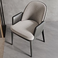 Bentley Dining Chair Combination Single Chair Chair Leisure Chair Leather Bentley 3d model