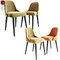Modern Colorful Velvet Accent Chairs and Bar Stools with Black Metal Legs