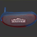 Grey Native Eyeglass Case With Mountain Design Durable Portable Protective Accessory