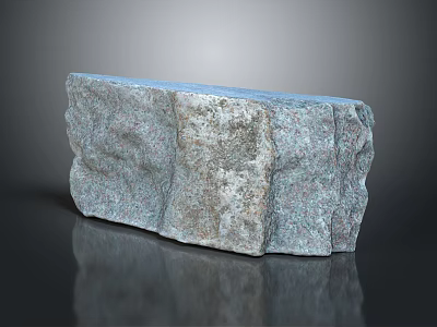 Natural Stone Block With Rough Gray Surface Texture For Decorative Building Material 3d model