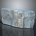 Natural Stone Block With Rough Gray Surface Texture For Decorative Building Material 3d model