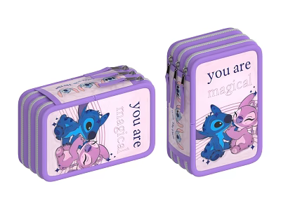 Purple Cartoon Character Storage Boxes With You Are Magical Design 3d model