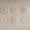 Gypsum lamp panel carved lamp panel chandelier base round lamp panel gypsum component 3d model