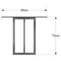Modern Dining Table With Glass Top And Sleek Metal Legs Design