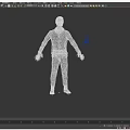 Man Wearing Dark Hoodie And Dark Pants Standing Against Gray Background In Casual 3D Figure