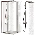 Modern Shower Sauna Interior Design With Glass Doors And Steam Shower Equipment