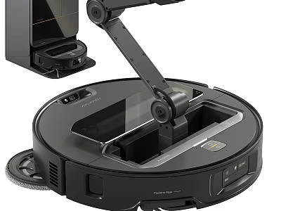 Smart Robot Vacuum Cleaner With Automatic Dust Collection Base And Intelligent Navigation System 3d model