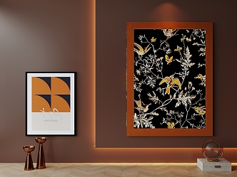 abstract decorative painting 3d model