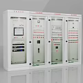 Industrial Control Cabinet With Multiple Panels Display Screen And Control Buttons