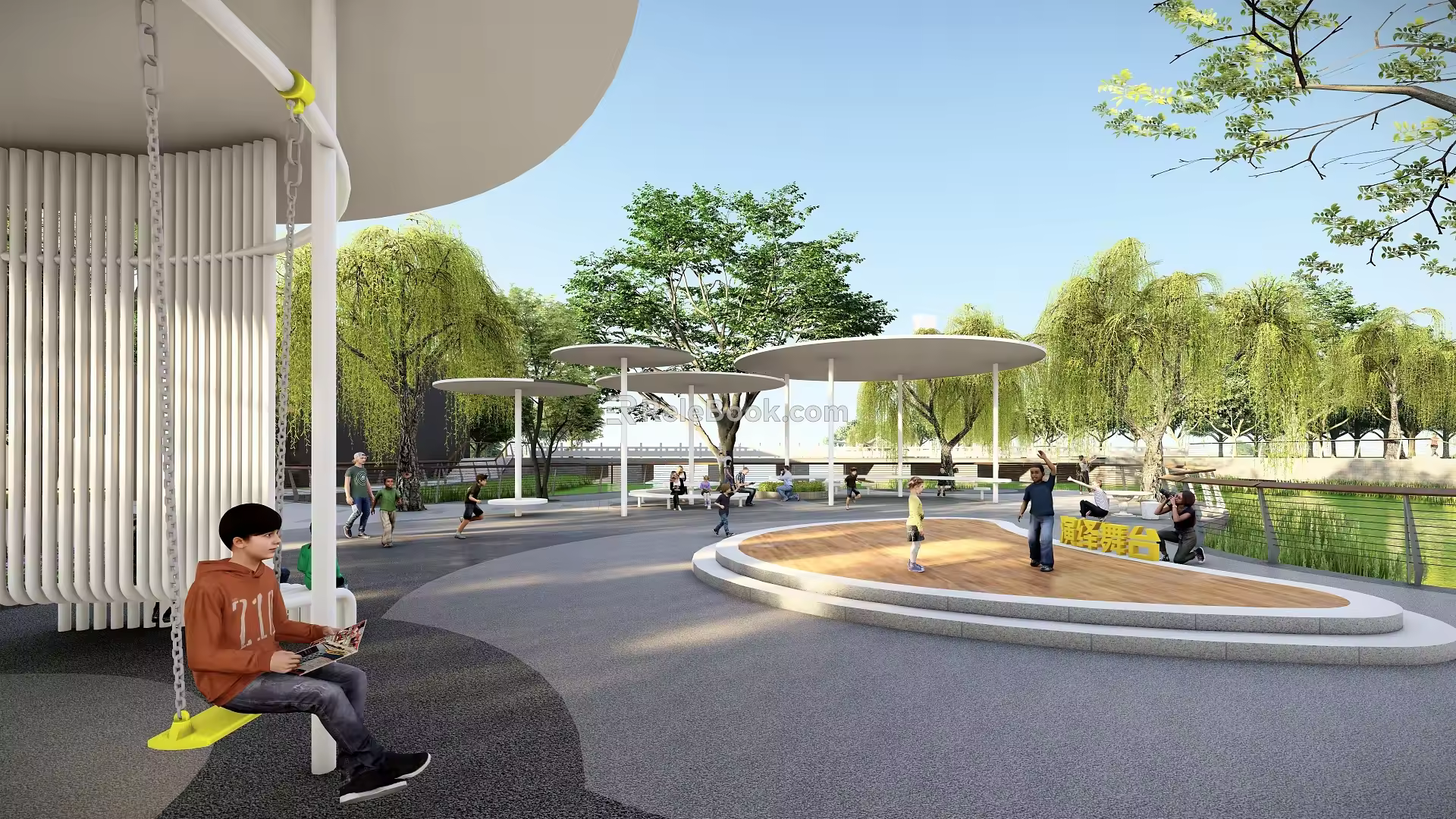 Modern Square Performing Arts Square 3d model