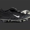 Nike Soccer Cleats in Navy Blue and White with Classic Design and Cleated Soles