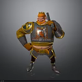 Cartoon Knight Character With Golden Crown Silver Armor Sword And Kingdom Emblem