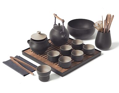 New Chinese Tea Set 3d model