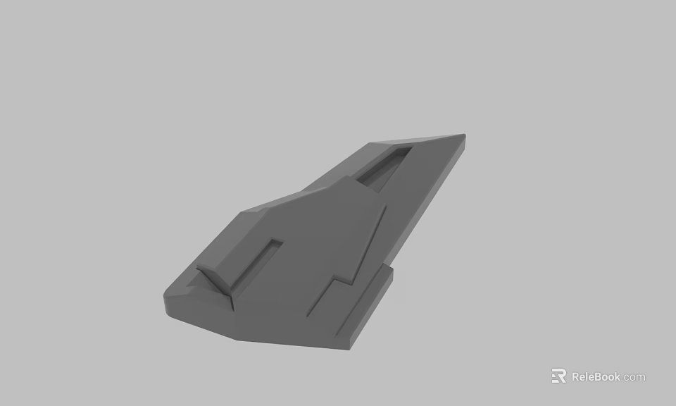 Gray Geometric 3D Model Featuring Angular Structure And Modern Design 3d model