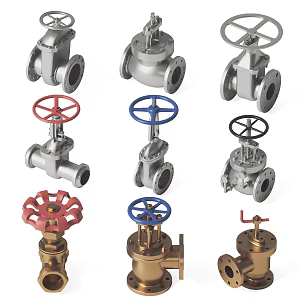 Modern Valves 3d model