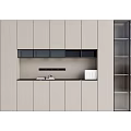 Modern Light Wood Bookcase With Glass Doors Open Shelves And Closed Cabinets