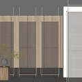 New Chinese-style partition metal mesh partition 3d model
