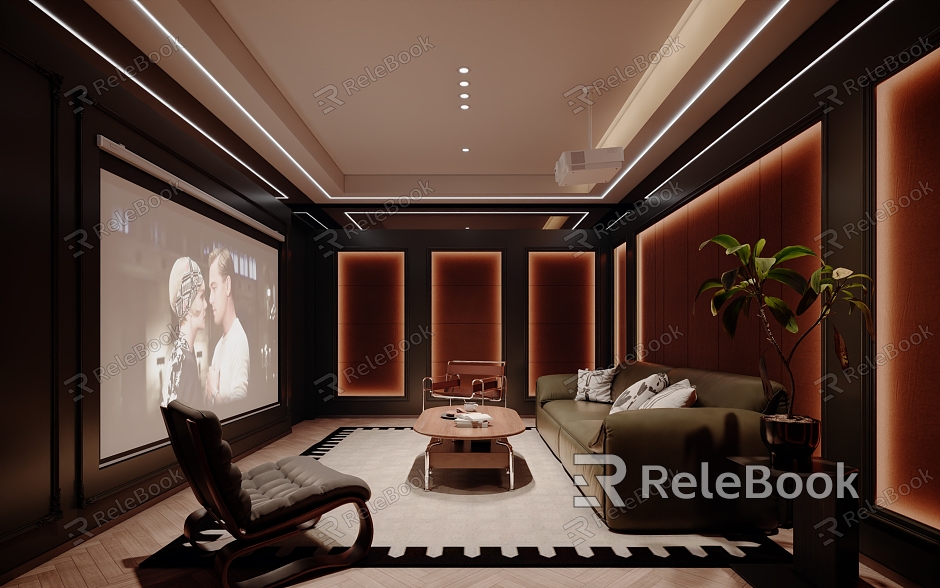 Modern Movie Room Video Room model