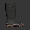 Tall Waterproof Rubber Rain Boots With Non Slip Sole And Side Detail