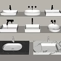 Modern wash basin wash basin table basin 3d model