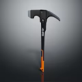 Black And Orange Axe With Ergonomic Handle Design For Outdoor Use Tools 3d model