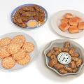 Golden Mini Rolls Butter Cookies Sausage Rolls And Potato Bites With Dips