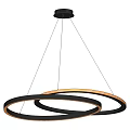 Modern Double Ring Chandelier With Metal Frame And LED Illumination 3d model