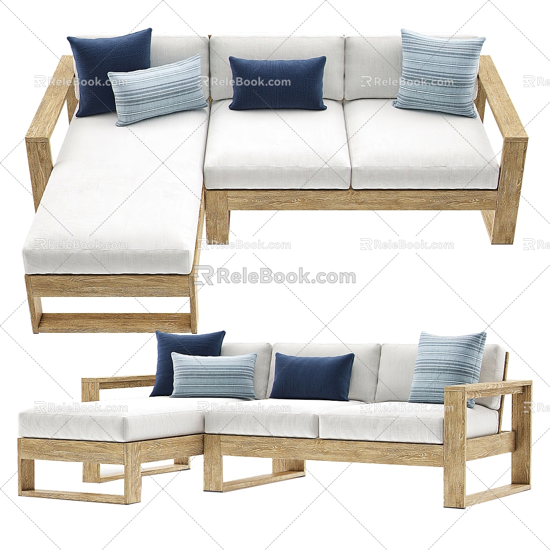 Double Sofa Outdoor Sofa Woven Sofa Rattan Sofa Multi-Person Sofa Sofa 3d model