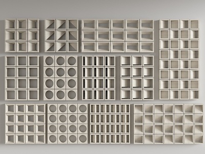 Modern cement brick 3d model