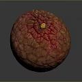 Fresh Ripe Tropical Fruit With Red And Yellow Rough Textured Skin