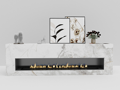 Modern Fireplace 3d model