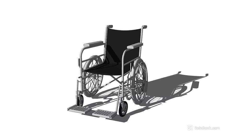 Medical Equipment Wheelchair With Ergonomic Design And Sturdy Frame For Mobility 3d model 