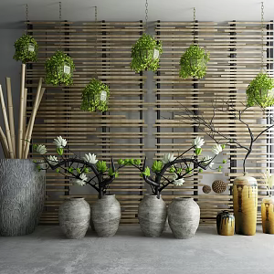 New Chinese vase landscape sketch 3d model
