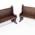 Traditional Wooden Leisure Chairs With Carved Design Paneled Back And Curved Armrests Set Of Two