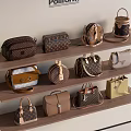 Poliform Handbags Assorted Styles Displayed On Shelves With Classic And Modern Designs