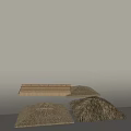 Handmade Thatch Roof Models With Diverse Shapes And Natural Textured Surfaces