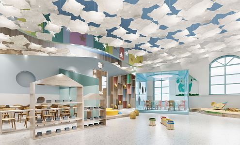 Modern Kindergarten Classroom 3d model