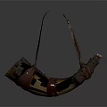 Cow Horn Handcrafted Musical Horn With Leather Straps And Natural Surface