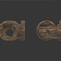 Ancient Wooden Weapon Handcrafted With Rustic Structural Design And Traditional Features