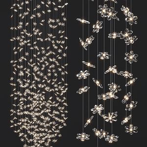 Modern crystal chandelier 3d model